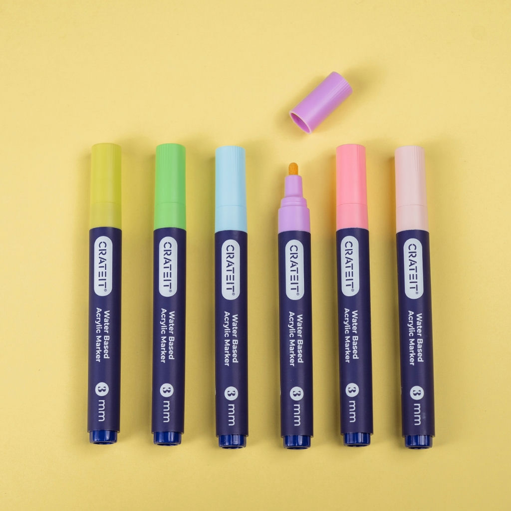 Crateit Pastel Markers | 3mm — 6 pcs.
