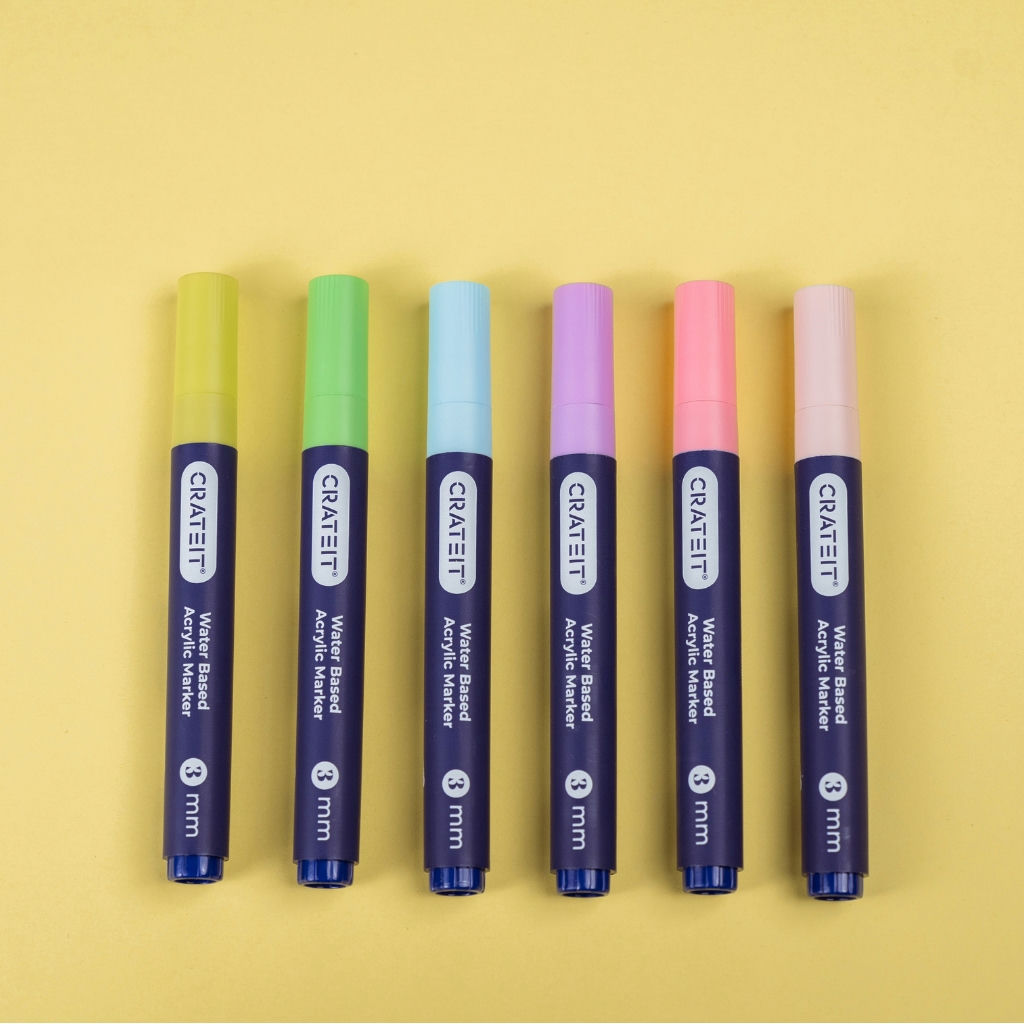 Crateit Pastel Markers | 3mm — 6 pcs.