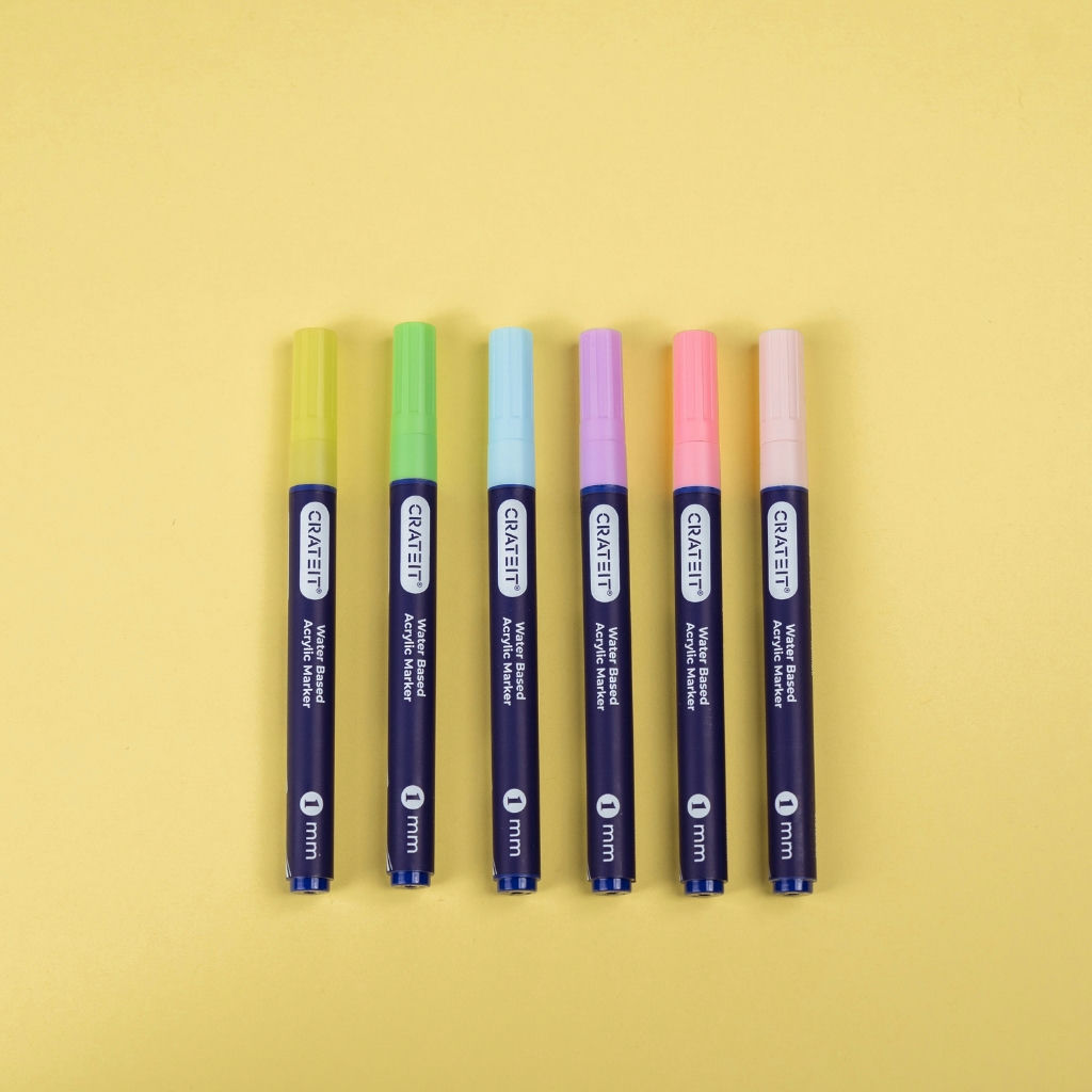 Crateit Pastel Markers | 1mm – 6 pcs.